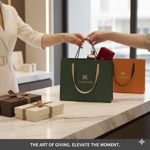 <span class=keywords><strong>Sac</strong></span> de shopping en <span class=keywords><strong>papier</strong></span> de luxe pour boutique de détail avec logo imprimé personnalisé, noir, rouge, mat, doré métallisé, estampage à chaud, <span class=keywords><strong>poignée</strong></span> en carton durable - Product Image 5