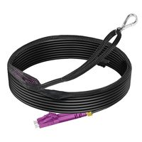 Câble de brassage à fibre optique blindé extérieur OEM ODM 164ft50m OM4 MM LC vers LC, pour enterrage direct, industriel, TPU, Multimode 40GB100GB avec P