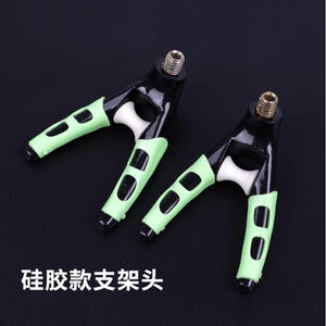 Support de canne à pêche en silicone coloré, support en forme de corne de bœuf, coupe-vent, double tête, 8 cm, 3,9 cm, en matériau ABS - Product Image 3