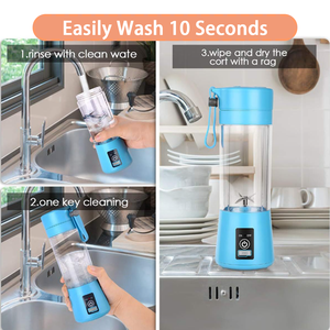 USB Şarjlı Pil Elektrikli Mini Taşınabilir Meyve Sıkacağı <span class=keywords><strong>Blender</strong></span> 400ml Kapasiteli Buz Kırıcı Paslanmaz Çelik Otel Ev Araba - Product Image 6