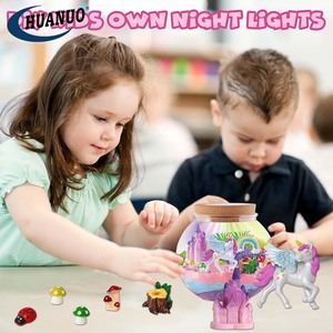 Nuovo arrivo fai da te unicorno terrario artigianato giocattolo Kit per bambini luce unicorno arti e mestieri giocattoli per regalo di compleanno - Product Image 2