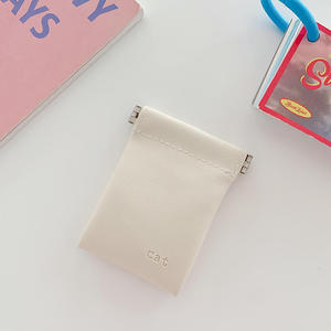 Embossed Logo Small Leather Jewelry Pouch Customized <b>Drawstring</b> pink Recyclable Earring Necklace <b>Bracelet</b> - Product Image 5