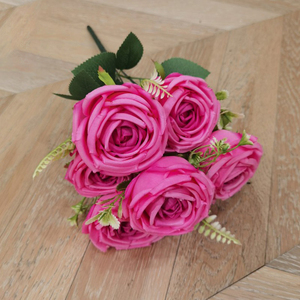 7-testa rosa fiori artificiali fiori decorativi per la laurea di natale Halloween nuovo anno pasqua - Product Image 5