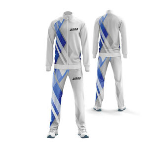 Ensembles de survêtement sublimés, Logo personnalisé imprimé, manches longues, col rond avec fermeture éclair, à vendre, 2020 - Product Image 3