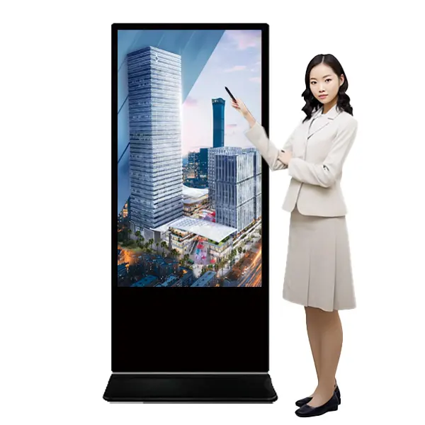 Display pubblicitario con Display LCD verticale da esterno da 75 pollici Touch Screen Video Player Display da pavimento