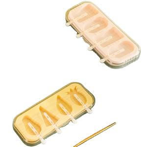 Moldes Reutilizables para Helados, Moldes Caseros para Cake Pops, Moldes de Silicona con Forma de Fruta para Hacer Helados y Cakesicles con Palitos de Plástico - Product Image 1
