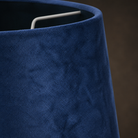 Abat-jour de lampe en velours bleu foncé 305x355x250 mm, abat-jour conique pour lampe de table, vente en gros, OEM, étiquette privée, décoration intérieure