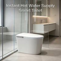 WC intelligent à chasse automatique populaire, système double eau, étanche IPX4, siège à fermeture lente, drainage personnalisé pour la rénovation d'appartements