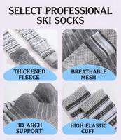 Chaussettes de randonnée mi-mollet en laine mérinos pour hommes, fines, avec semelle épaisse en tissu éponge, respirantes et anti-transpiration, pour activités de plein air
