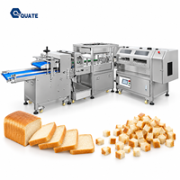 Fournisseur de machines à découper le pain pour usine alimentaire, traitement des sandwichs, des toasts et des pains, avec convoyeur, machine automatique de découpe de croutons