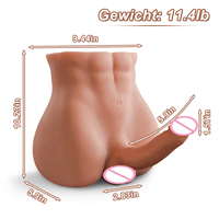 2024 Hochwertiger Realistischer Dildo-Torso Sexspielzeug Männlicher Torso Mit Großem Dildo Sexpuppen Masturbationsgeräte für Erwachsene Frauen oder Schwule