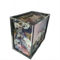 Boîte acrylique transparente TCG de haute qualité personnalisée avec couvercle magnétique, boîte de rangement pour boosters en acrylique