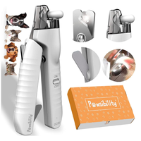 Tondeuse à ongles pour animaux de compagnie, Kit de toilettage professionnel, pour chiens, avec lumières LED