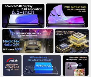 Blackview <span class=keywords><strong>A96</strong></span> Octa Core LTE 8 256GB/12 256GB 6.5" 4380mAh Telefono Cellulare 4G Consegnato a Hong Kong - Product Image 3