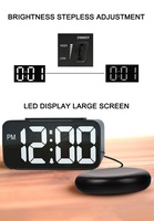 Grote Led Wekker Met Bed Shaker, Luid Vibrerende Bureauklok, Dual Charger Led Digitale Bureauklok