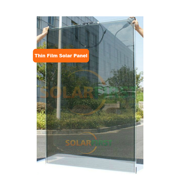 Wholesale Roof Top 30W 50% 60% 80% Transparent CDTE Thin Film Solar Panel