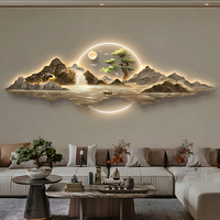 Custom Design Home Decor Led Illuminated Wall Art Canvas Home Entrance Home Decor Luxury Wall Arts 3D Led Light Painting