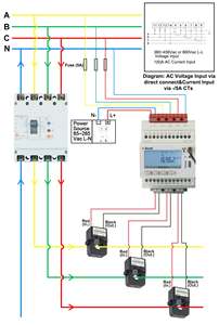 Acrel ADW300 Ferngesteuerter WLAN MQTT TCP Intelligenter <span class=keywords><strong>3</strong></span>-Phasen-Energiezähler für Echtzeit-Leistungsmessung und Excel-Berichtsexport - Product Image 5