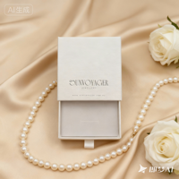 Boîte cadeau en carton personnalisée avec logo pour emballage de bijoux, collier, boucles d'oreilles, boîte à tiroir coulissant avec éponge