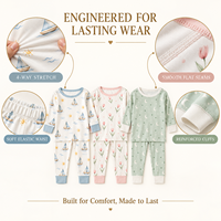 Ensemble de vêtements pour bébé à manches longues en bambou, 2 pièces, pyjama pour nourrisson, style automne-hiver, pyjama pour tout-petit en vente