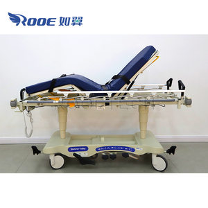 Radiolucent Patiënt Hydraulische Transportwagen Met Vijfde Ronde En Weging - Product Image 1