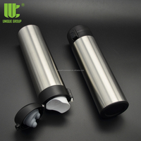 Bouteille d'eau de sport isolée sous vide en acier inoxydable de haute qualité de 480ml Conception de groupe unique Logo personnalisé Support de thermos en vrac