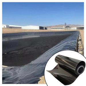 แผ่นซับดินน้ำมันพลาสติก HDPE สีดำแผ่น geomembranage สำหรับบ่อปลาฟาร์ม - Product Image 1