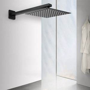 Pomme de douche carrée en acier inoxydable 304 de 12 pouces, bras d'extension de 15 pouces, grande pluie, cascade, douche complète pour la salle de bain - Product Image 2