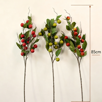 Vente en gros de branche de prune artificielle décorative de 85 cm, faux fruit pour la décoration de la maison, des mariages et des vases, personnalisation possible