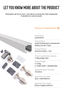 Chất lượng cao gấp đôi phụ kiện trượt Hệ thống phần cứng cho cơ chế nội bộ Bifold Closet cửa tủ sửa chữa Kit - Product Image 3