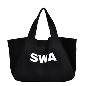 Custom Logo Weekender Canvas Cotton Tote <b>Bag</b> with Reinforced Letter Handle Unisex Shopping <b>Bag</b> for Women Men Unique <b>Gift</b> Idea - Product Image 4