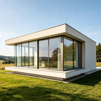 Ventanas Plegables de Aluminio con Aislamiento Térmico de Vista Panorámica, Modernas, de Triple Aislamiento Templado, para Uso en Exteriores, Dormitorios y Villas
