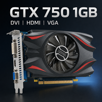 New GTX750 1GB GDDR5 128Bit PCI Express 3.0 X16 Fan Cooling Gaming Graphics Card for DVI VGA for Desktop Computer