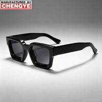 Lunettes de soleil carrées en acétate poli européen américain vintage surdimensionné pour hommes femmes CR39 UV400