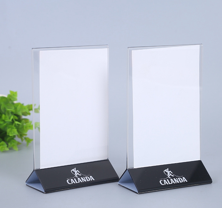 Custom Logo Merk A5 A6 Acryl Tafel Menu Stand