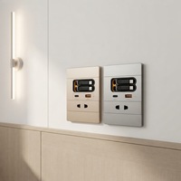 Prise murale multifonctionnelle US British Standard 118 étanche 10A avec câble d'extension et charge rapide USB-C 20W PD