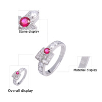 Bague tendance pour femme en argent sterling 925 plaqué platine avec zircon cubique pour mariage, fête, anniversaire, occasions spéciales