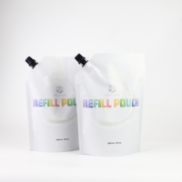 Pla Recycle Finition Brillante Biodégradable Stand up Spout Pouch 1000ml Aluminium Foil Spout Stand up Pouches
