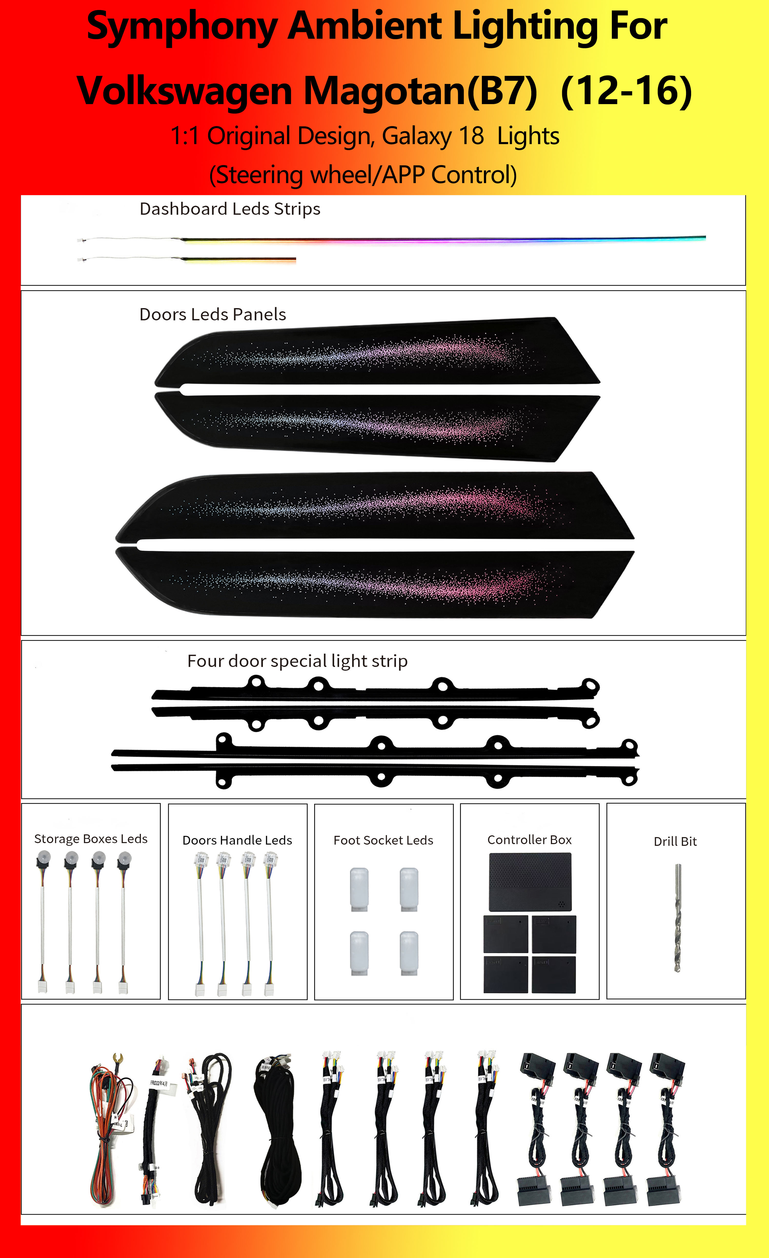 Volkswagen Magotan(B7) Galaxy Symphony 18  Lights