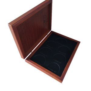 Boîte en bois rectangulaire 0,9 cm en noyer, boîte cadeau faite à la main pour médailles, badges, objets de collection - Product Image 5