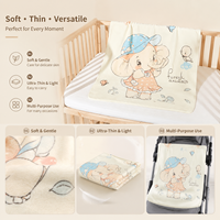 Manta de Bebé Tejida 100% Poliéster OEM ODM 80x100cm Antiácaros para Todas las Estaciones, Manta de Dibujos Animados Personalizada al por Mayor