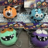 Squishy Halloween en forme de boulette, Jouet d'Halloween de grande taille, Grand jouet Mochi à rebond lent pour décoration de fête, cadeau et anti-stress