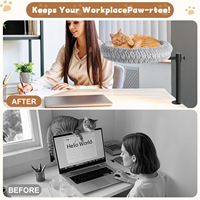 Lit de bureau rotatif à 360° pour chat, avec pince métallique réglable en hauteur pour bureau, 3 kg, certifié CE, vente en gros