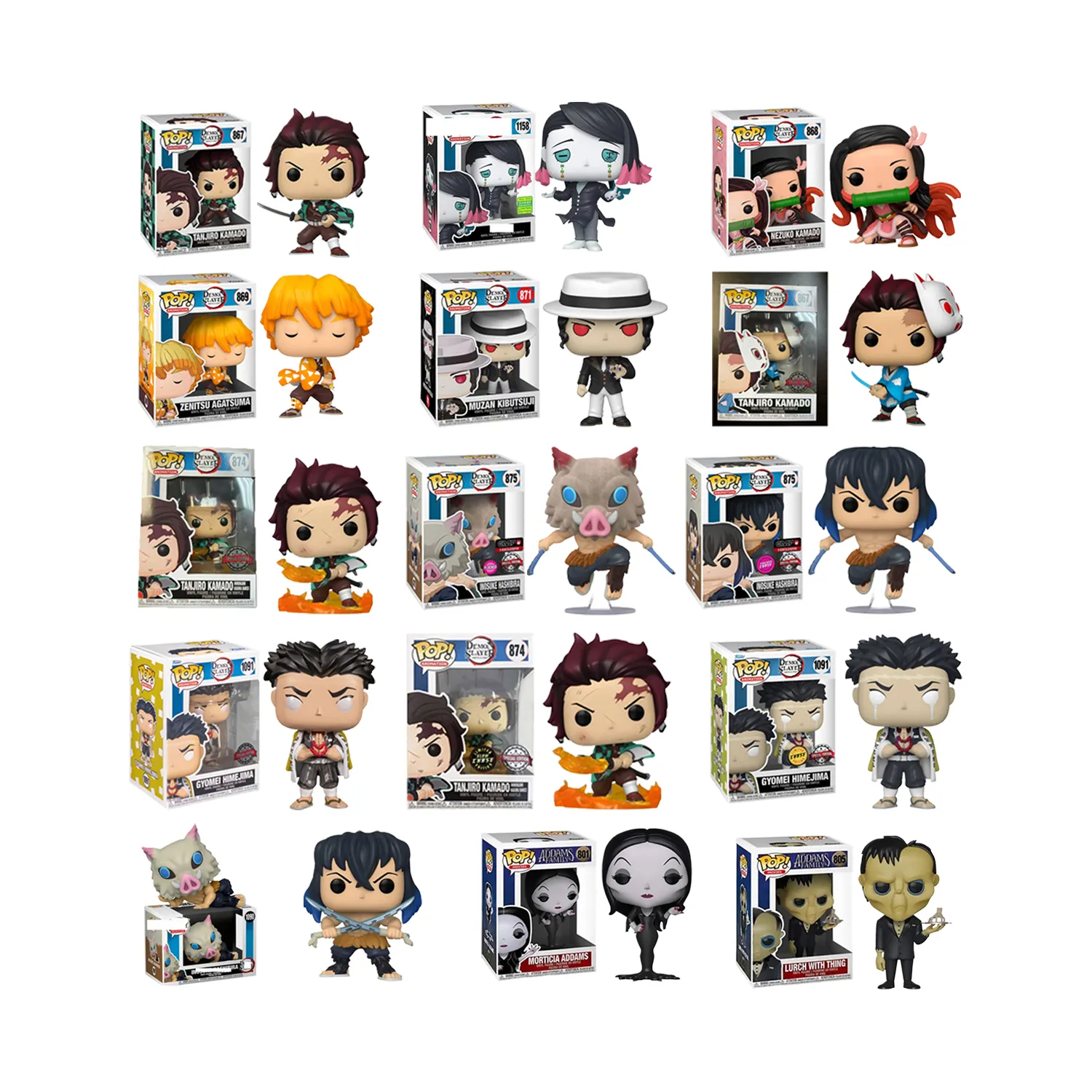 Hot sales Wholesale Funko pop japanese Anime Ghost Slaying Blade Collection PVCmodel toy with Funko pop protector Action Figures