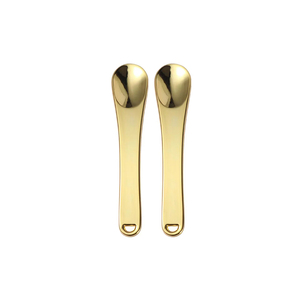 Mini spatule cosmétique pour le visage avec logo gratuit, petite cuillère dorée en alliage de zinc pour crème contour des yeux, marque privée - Product Image 3