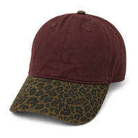 Gorra de Béisbol Vintage con Estampado de Leopardo, Parche con Letras Bordadas, Gorra de Algodón Lavado Estilo Dad Hat, Logotipo Personalizado, Unisex, Deportiva, Casual, Tipo Trucker