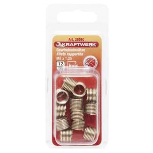 Kraftwerk <b>Thread</b> <b>inserts</b> M8x1.25 mm (12 pcs.) - Product Image 1