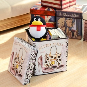 Multi-funzionale pieghevole scatola di immagazzinaggio Posti A Sedere sgabello Posti A Sedere sgabello Che Copre impermeabile non-tessuto scatola di immagazzinaggio sgabello - Product Image 5