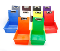 Boîtes de travail colorées en plastique, boîtes de rangement, boîtes de transport pour outils de laboratoire dentaire avec support à clip