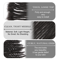 Dreadlocks Locs avec pointes bouclées, 100% cheveux naturels, tresses au crochet, extensions faites à la main, cheveux humains